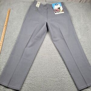Levis Mens Pleated Front Pants 36x30 Gray 100% Cotton Made‎ USA Vintage